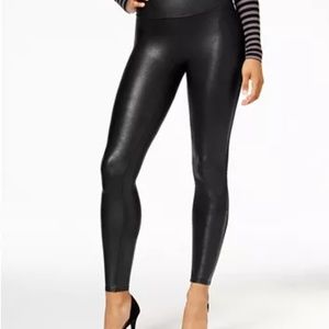 SPANX Faux leather tummy control leggings
